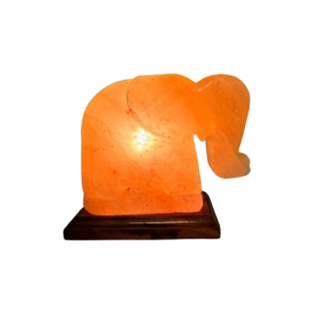 Lampka nocna sól himalajska rzeźbiony słoń 3 kg na prezent